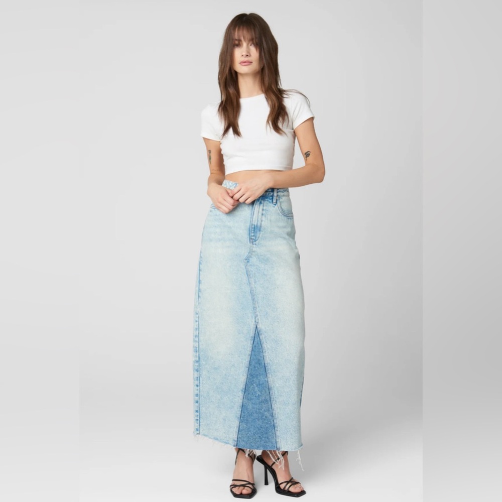 Blank NYC PATCHWORK DENIM SKIRT